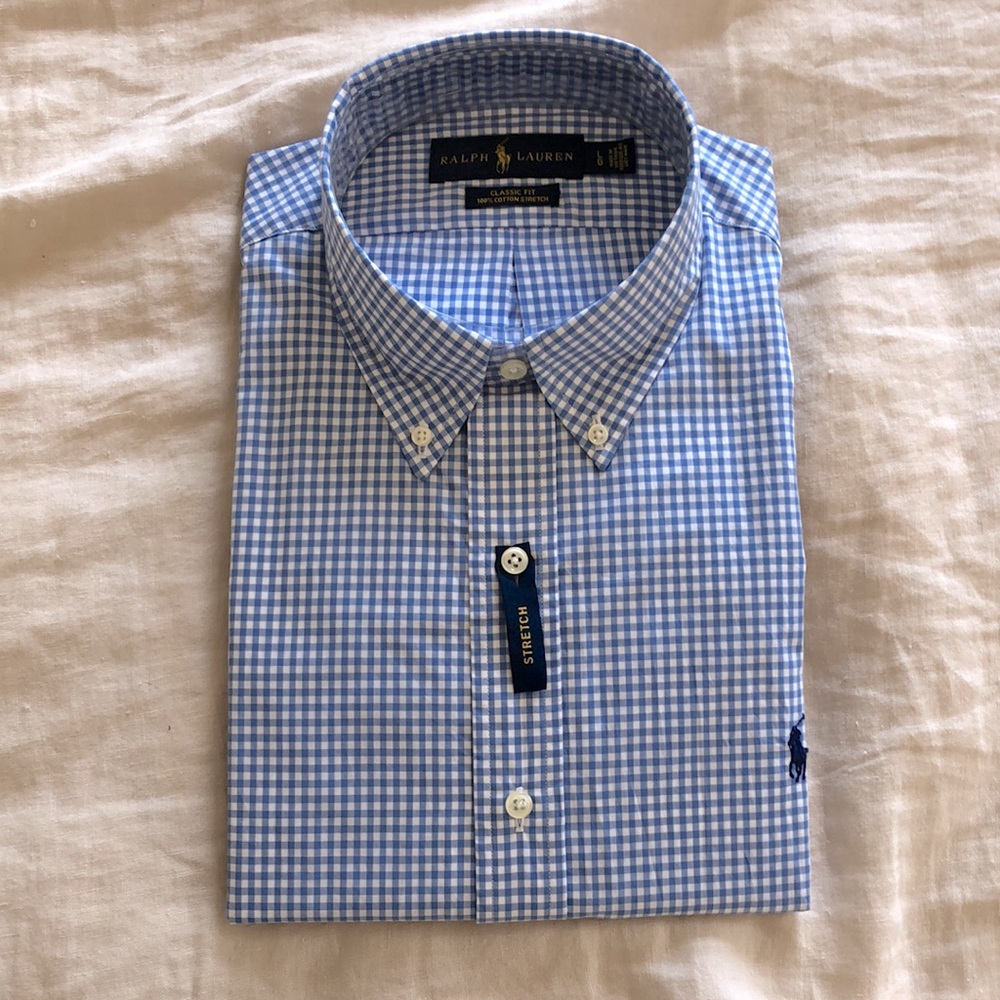 NWT Ralph Lauren checkered dress shirt